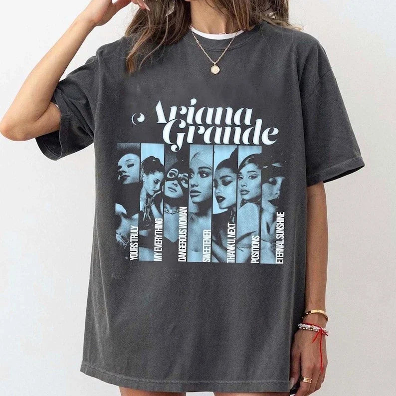 Ariana Grande Retro T-shirt Ariana Grande tour Ariana Grande tee Unisex T-shirt, Sweatshirt, Hoodie, Long Sleeve Tee - T-Shirt, Sweatshirt, Hoodie