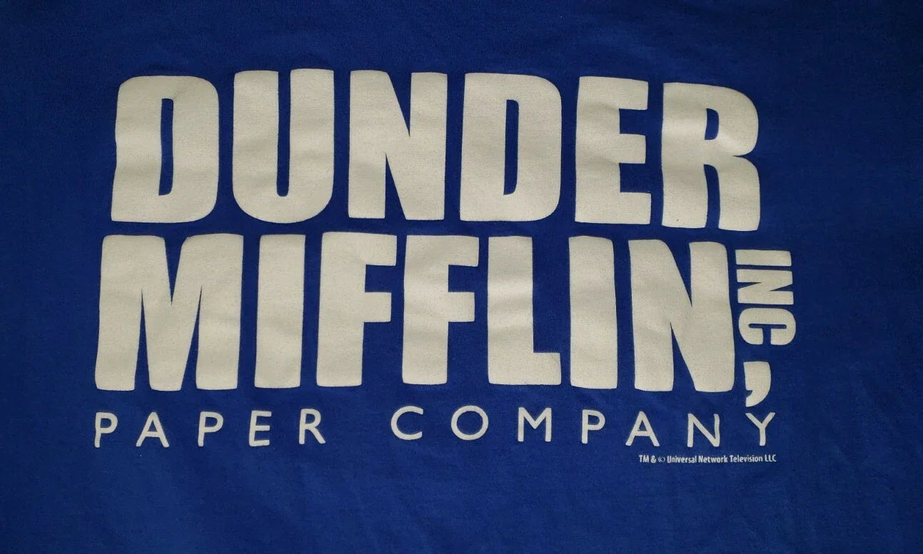 THE OFFICE Dunder Mifflin  Blue Short Sleeve T-Shirt Mens MEDIUM preowned....B6 Unisex T-shirt, Sweatshirt, Hoodie, Long Sleeve Tee - T-Shirt, Sweatshirt, Hoodie