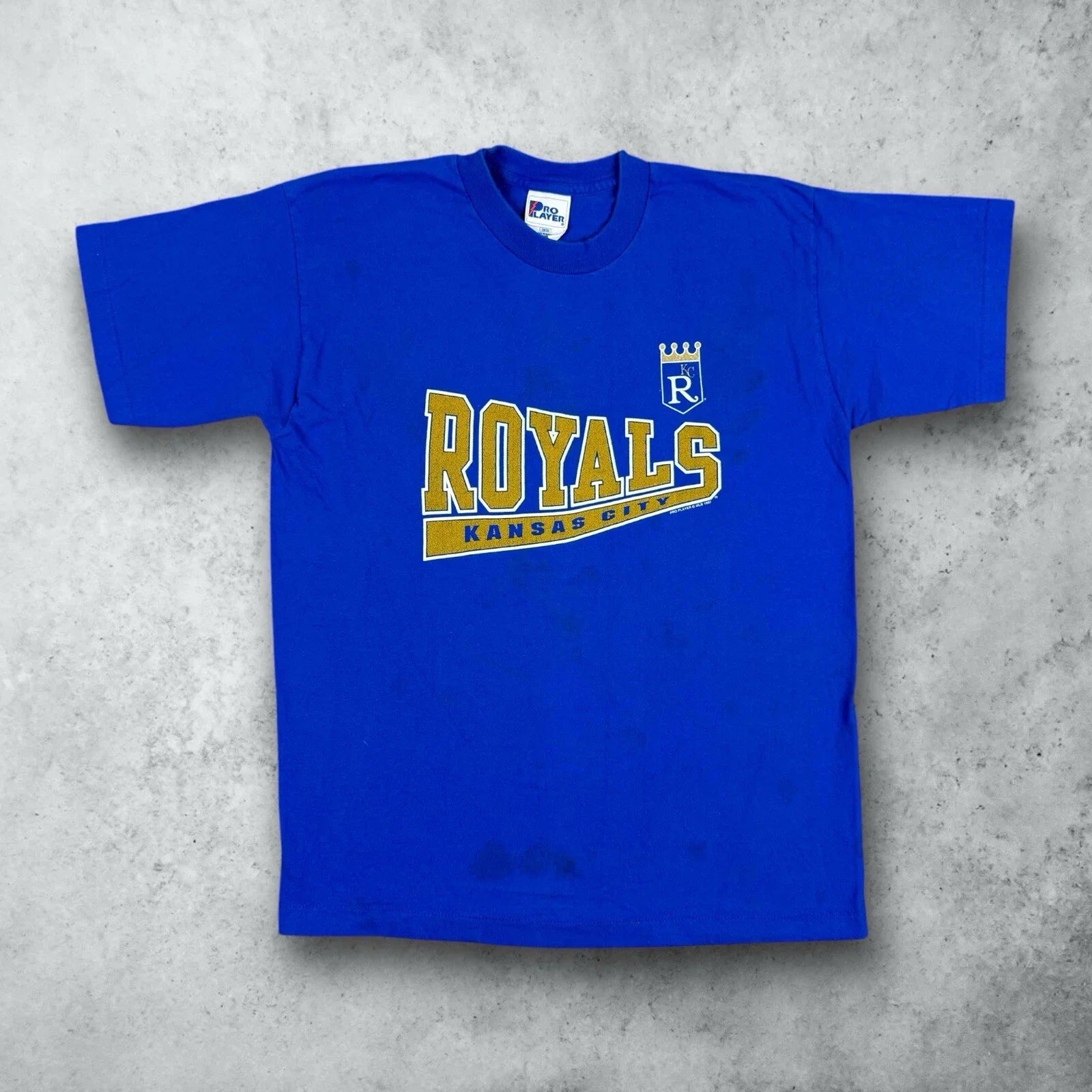 Vintage 90s Kansas City Royals MLB Baseball Graphic T-Shirt Blue Size Large Unisex T-shirt, Sweatshirt, Hoodie, Long Sleeve Tee - T-Shirt, Sweatshirt, Hoodie