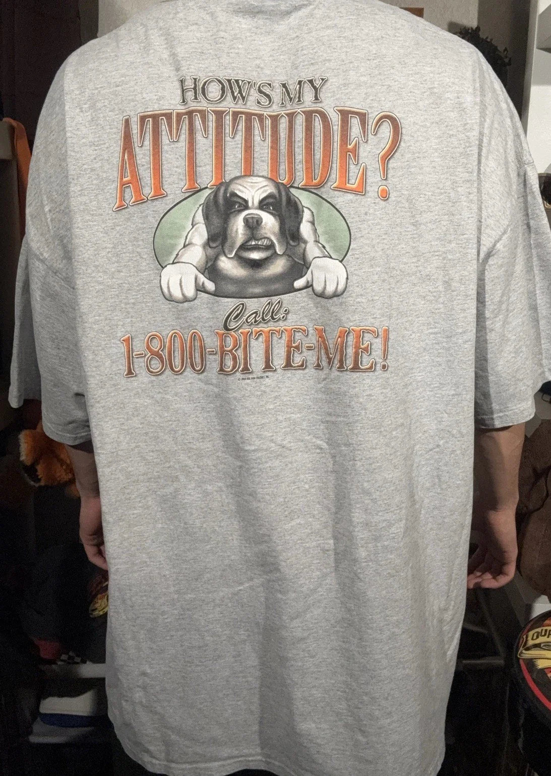 Y2k Funny Comedy Big Dogs Hows My Attitude? Grey Oversized Baggy Tshirt XXXXL Unisex T-shirt, Sweatshirt, Hoodie, Long Sleeve Tee - T-Shirt, Sweatshirt, Hoodie