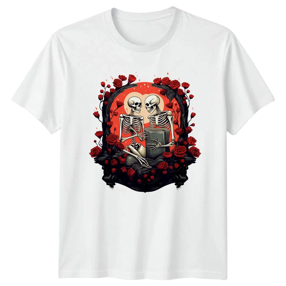 Our Love Story Continues Eternally Gothic Skeleton T-Shirt Dark Romance Unisex T-shirt, Sweatshirt, Hoodie, Long Sleeve Tee - T-Shirt, Sweatshirt, Hoodie