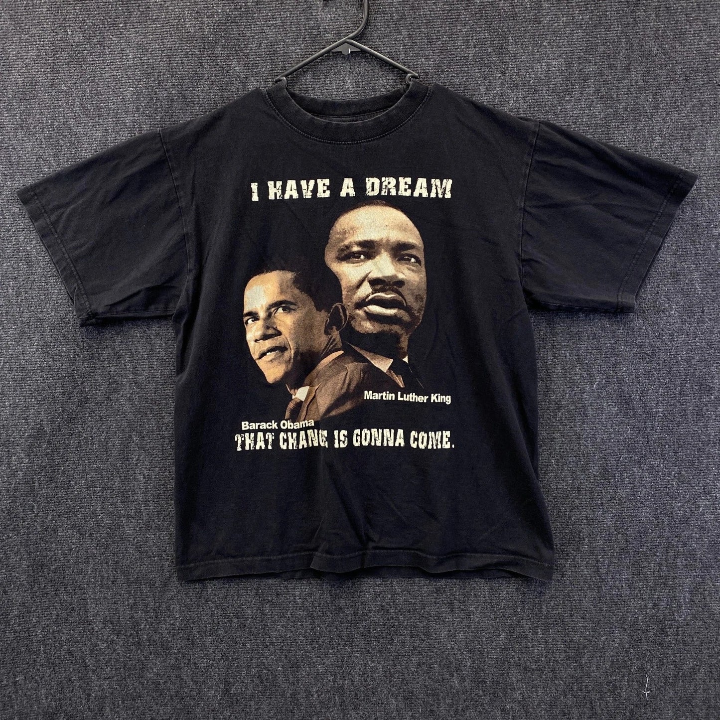 Barack Obama MLK I Have a Dream Mens M T Shirt Black History Political Graphic Unisex T-shirt, Sweatshirt, Hoodie, Long Sleeve Tee - T-Shirt, Sweatshirt, Hoodie
