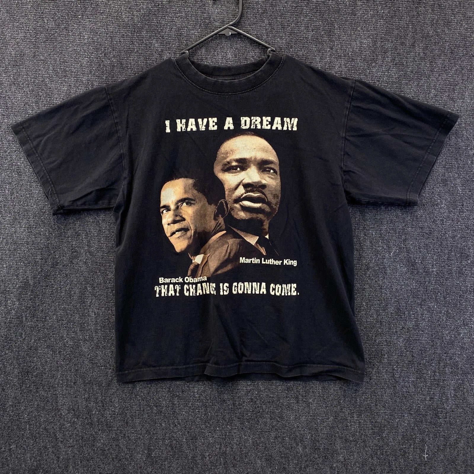 Barack Obama MLK I Have a Dream Mens M T Shirt Black History Political Graphic Unisex T-shirt, Sweatshirt, Hoodie, Long Sleeve Tee - T-Shirt, Sweatshirt, Hoodie