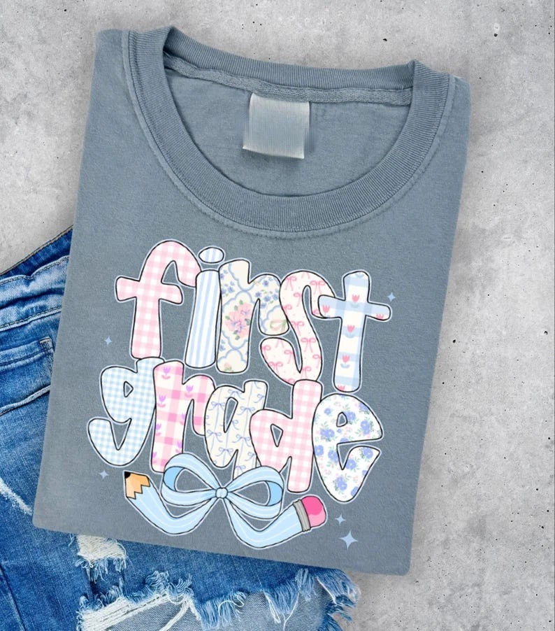 First Grade Teacher Shirt, Back to School first grade Tee, Teacher Appreciation Unisex T-shirt, Sweatshirt, Hoodie, Long Sleeve Tee - T-Shirt, Sweatshirt, Hoodie