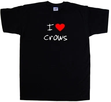I Love Heart Crows T-Shirt Unisex T-shirt, Sweatshirt, Hoodie, Long Sleeve Tee - T-Shirt, Sweatshirt, Hoodie