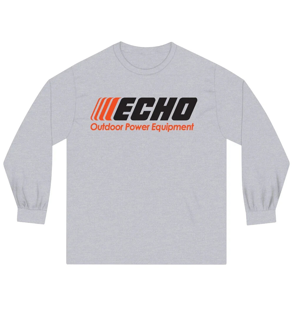 ECHO Outdoor Men's Grey Long Sleeve Size S to 3XL Unisex T-shirt, Sweatshirt, Hoodie, Long Sleeve Tee - T-Shirt, Sweatshirt, Hoodie