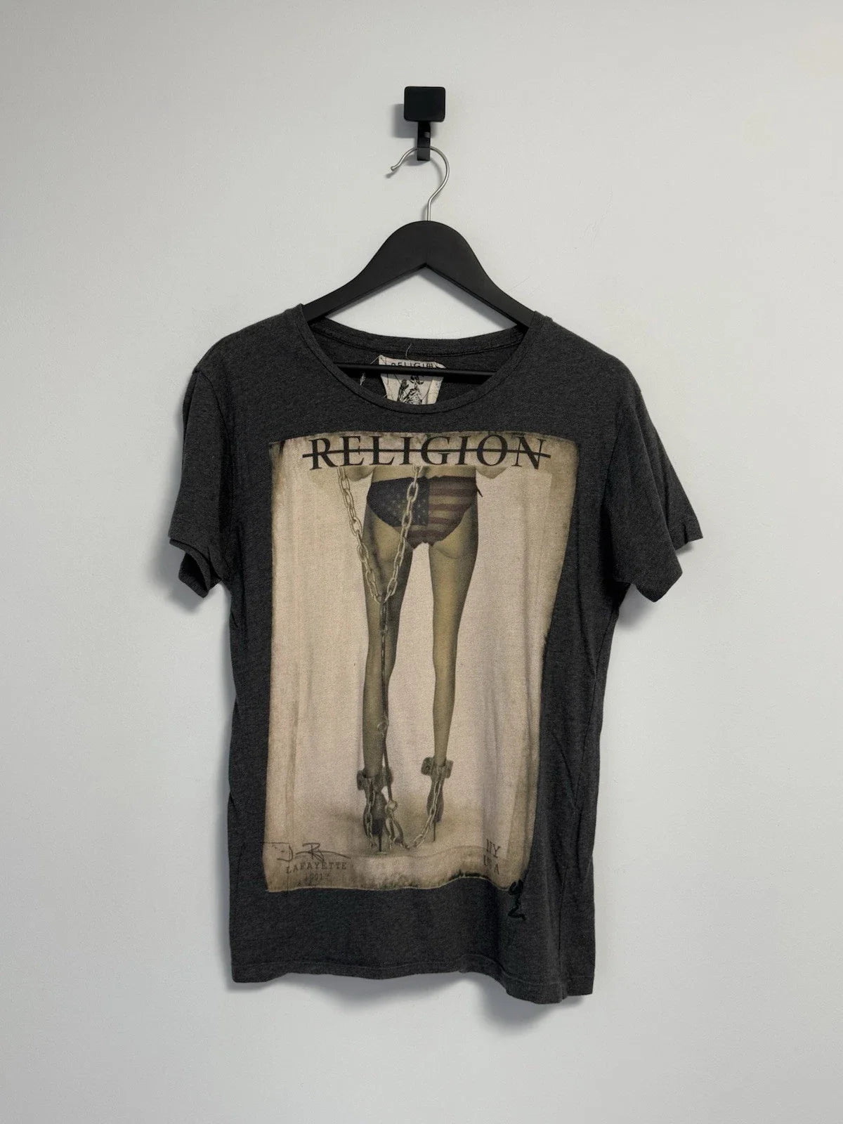 Vintage Religion T-Shirt Big Logo Cotton Size M Mens Y2K Streetwear Unisex T-shirt, Sweatshirt, Hoodie, Long Sleeve Tee - T-Shirt, Sweatshirt, Hoodie