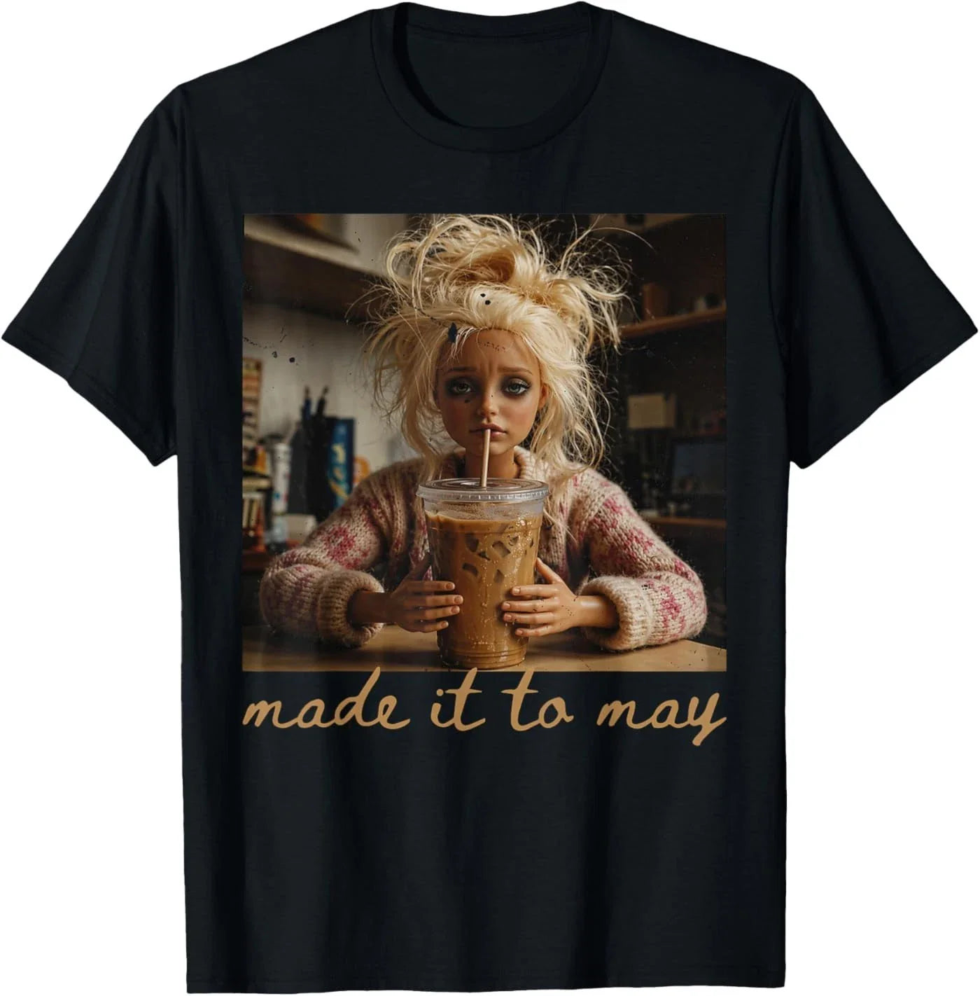Last Day of School Teacher Meme Made It to May Humor T-Shirt Unisex T-shirt, Sweatshirt, Hoodie, Long Sleeve Tee - T-Shirt, Sweatshirt, Hoodie