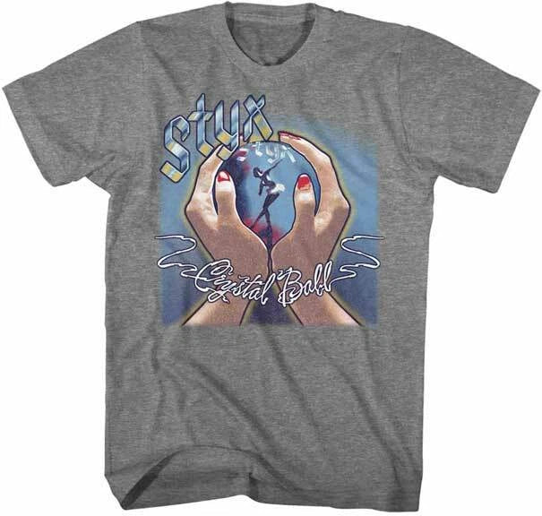Styx Crystal Ball Color Album Cover 1976 Men's T Shirt Rock Music Concert Merch Unisex T-shirt, Sweatshirt, Hoodie, Long Sleeve Tee - T-Shirt, Sweatshirt, Hoodie
