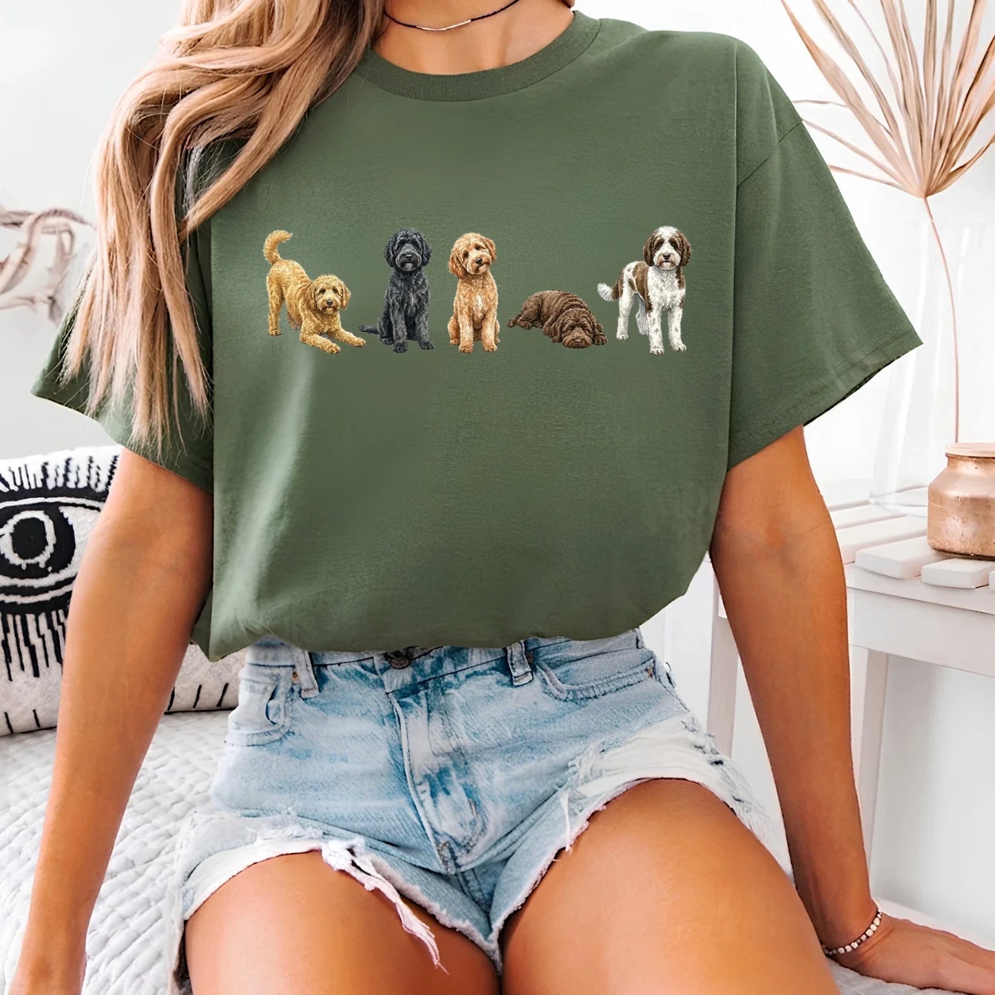 Cute Doodle Lover Golden Doodle Dog Mom  Lover Gift Tee Unisex T-shirt, Sweatshirt, Hoodie, Long Sleeve Tee - T-Shirt, Sweatshirt, Hoodie
