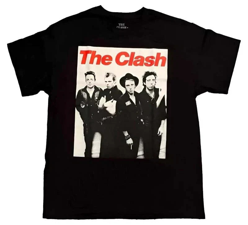 New Authentic The Clash Black & White Group Photo Punk Band Shirt London Calling Unisex T-shirt, Sweatshirt, Hoodie, Long Sleeve Tee - T-Shirt, Sweatshirt, Hoodie