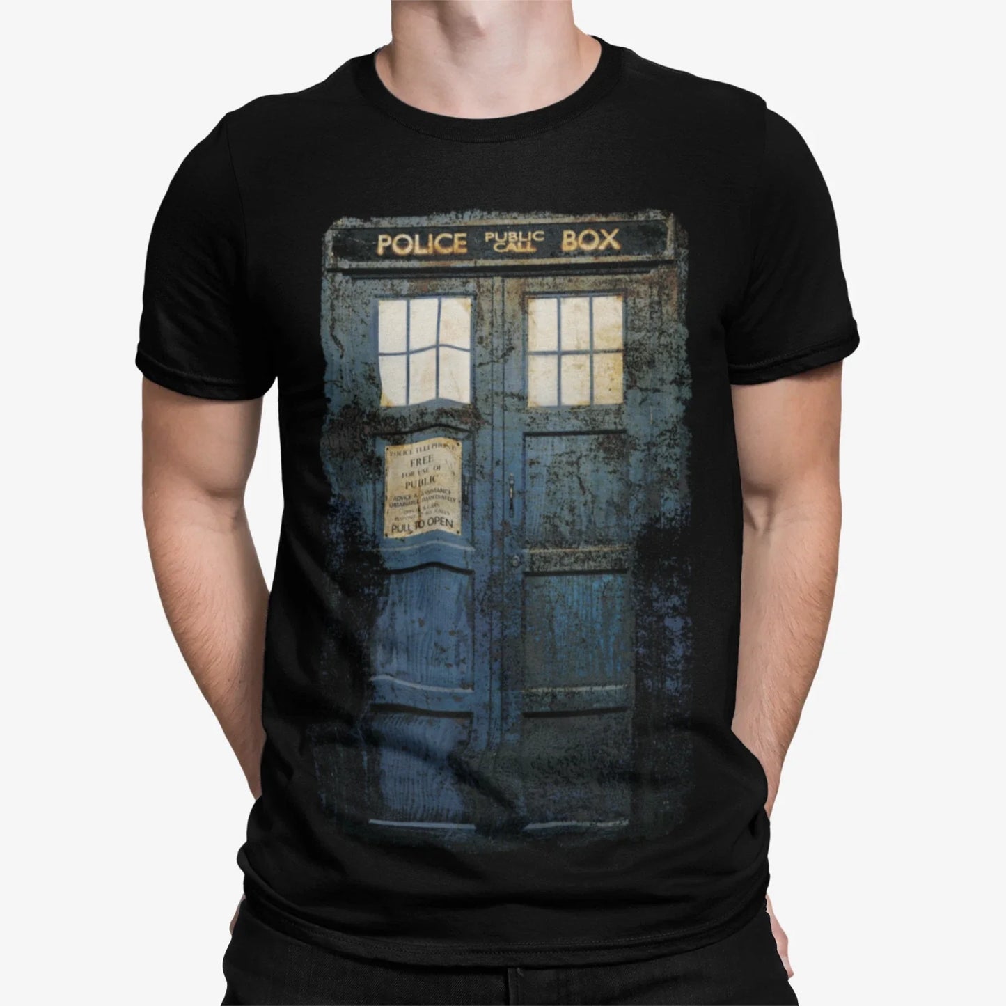 Doctor Who Cosplay Tardis Distressed Official Men's T-Shirt Tales of the Tardis Unisex T-shirt, Sweatshirt, Hoodie, Long Sleeve Tee - T-Shirt, Sweatshirt, Hoodie