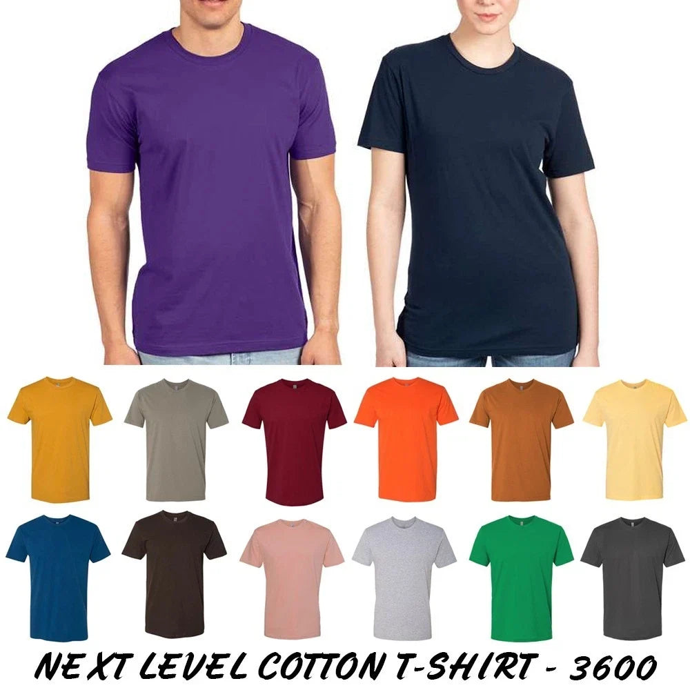 Cotton T-Shirt - Next Level 3600 Next Level Apparel Unisex Premium Plain TShirt Unisex T-shirt, Sweatshirt, Hoodie, Long Sleeve Tee - T-Shirt, Sweatshirt, Hoodie