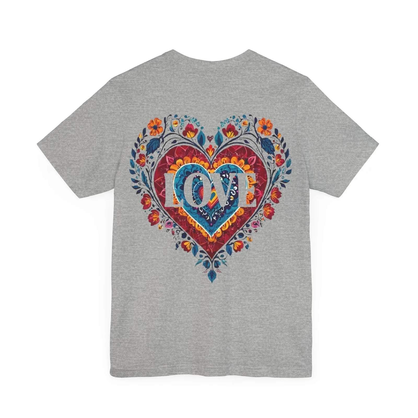"Boho Heart T-Shirt  Love-Themed Bella+Canvas Tee for Men & Women, 5 Colors" Unisex T-shirt, Sweatshirt, Hoodie, Long Sleeve Tee - T-Shirt, Sweatshirt, Hoodie