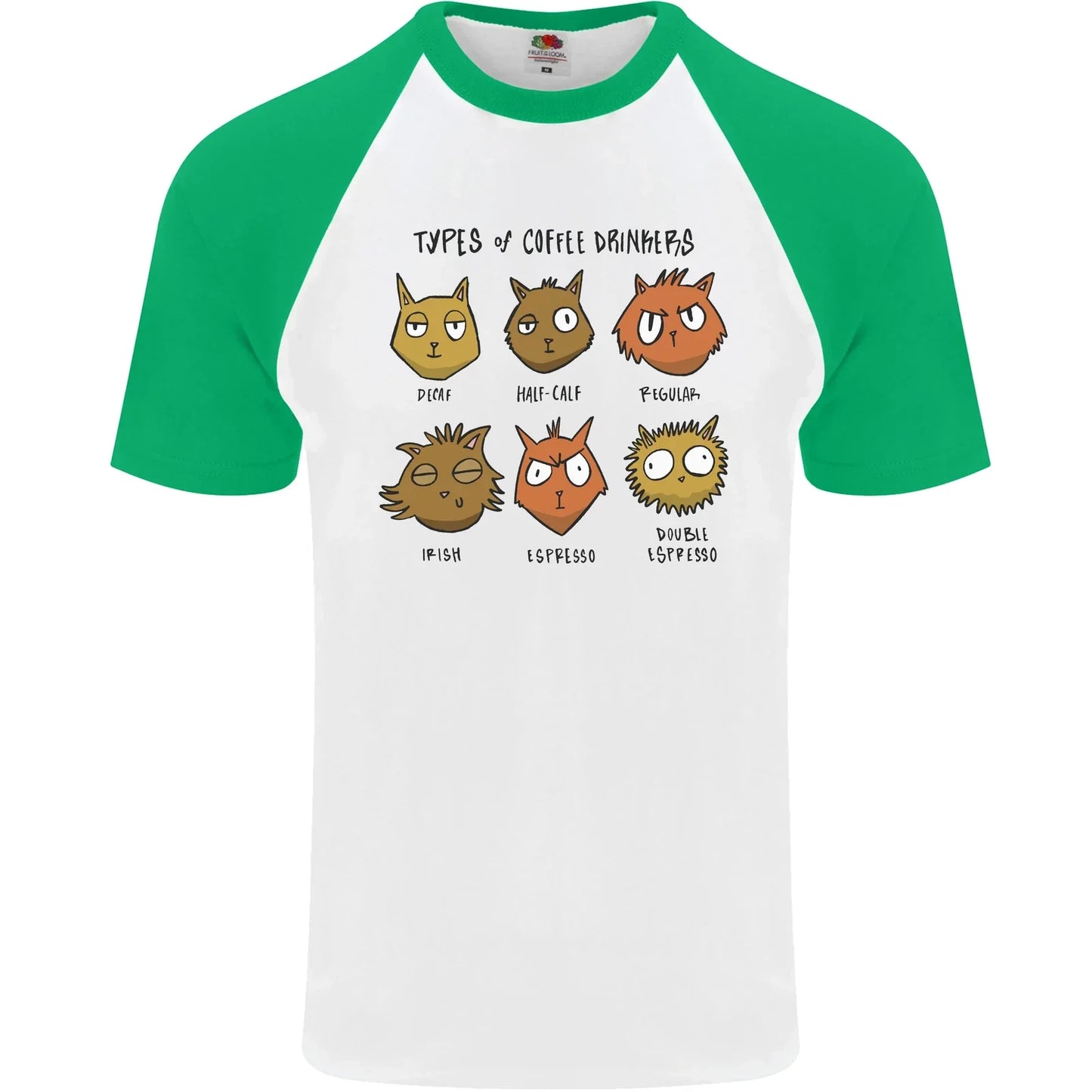 Cats Types of Coffee Drinkers Mens S/S Baseball T-Shirt Unisex T-shirt, Sweatshirt, Hoodie, Long Sleeve Tee - T-Shirt, Sweatshirt, Hoodie