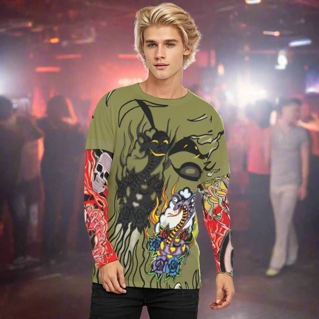 Stefon Costume Shirt With Simulated Double Sleeves Stephon SNL Unisex T-shirt, Sweatshirt, Hoodie, Long Sleeve Tee - T-Shirt, Sweatshirt, Hoodie
