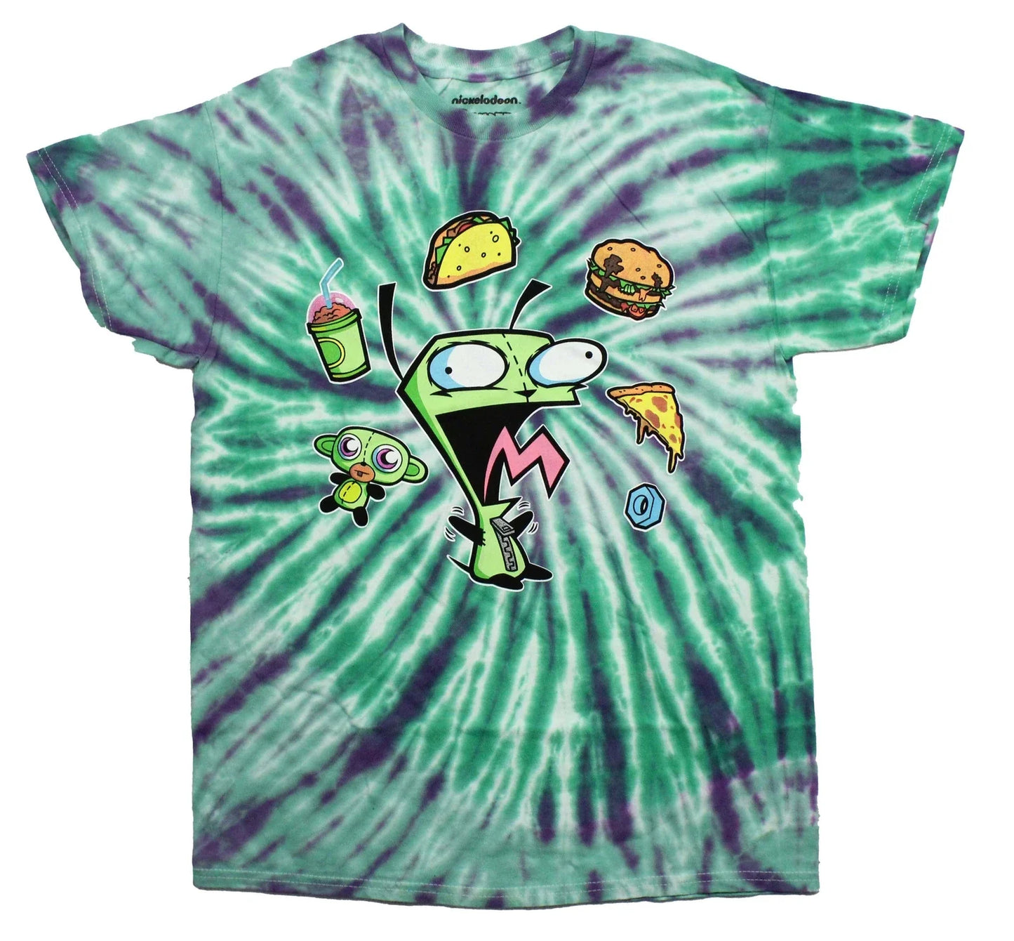 Invader Zim New Adult T-Shirt - Gir Centered Around Food Tie Dye Unisex T-shirt, Sweatshirt, Hoodie, Long Sleeve Tee - T-Shirt, Sweatshirt, Hoodie