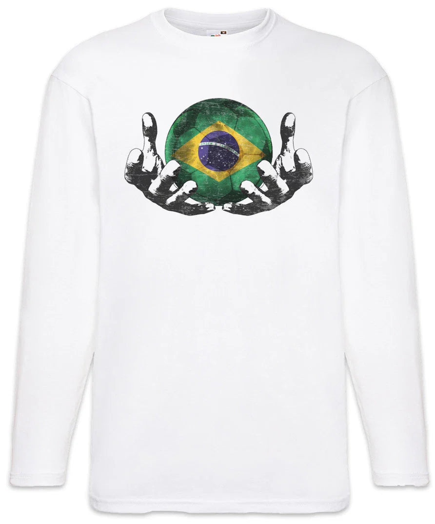 Brazil Football Magic Ball Men Long Sleeve T-Shirt brazilian Soccer Flag Unisex T-shirt, Sweatshirt, Hoodie, Long Sleeve Tee - T-Shirt, Sweatshirt, Hoodie
