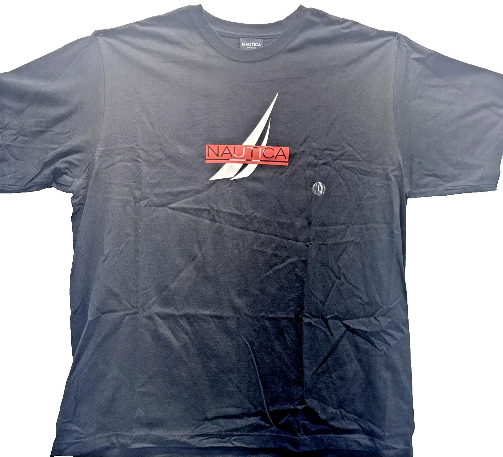 Nautica Sail Logo T Shirt Mens XL Black Y2K Boat Graphic Streetwear Tee Unisex T-shirt, Sweatshirt, Hoodie, Long Sleeve Tee - T-Shirt, Sweatshirt, Hoodie