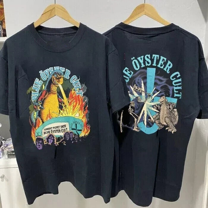 Blue Oyster Cult band 90s 2 side black T shirt Remake tee vtg S-5XL Unisex T-shirt, Sweatshirt, Hoodie, Long Sleeve Tee - T-Shirt, Sweatshirt, Hoodie
