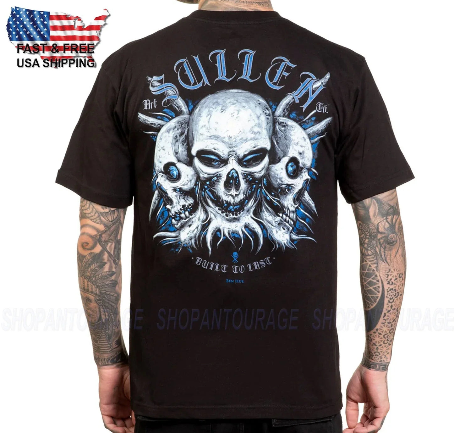 Sullen Art Collective Hur Skulls Standard Fit SCM6910 Short Sleeve Men`s T-shirt Unisex T-shirt, Sweatshirt, Hoodie, Long Sleeve Tee - T-Shirt, Sweatshirt, Hoodie