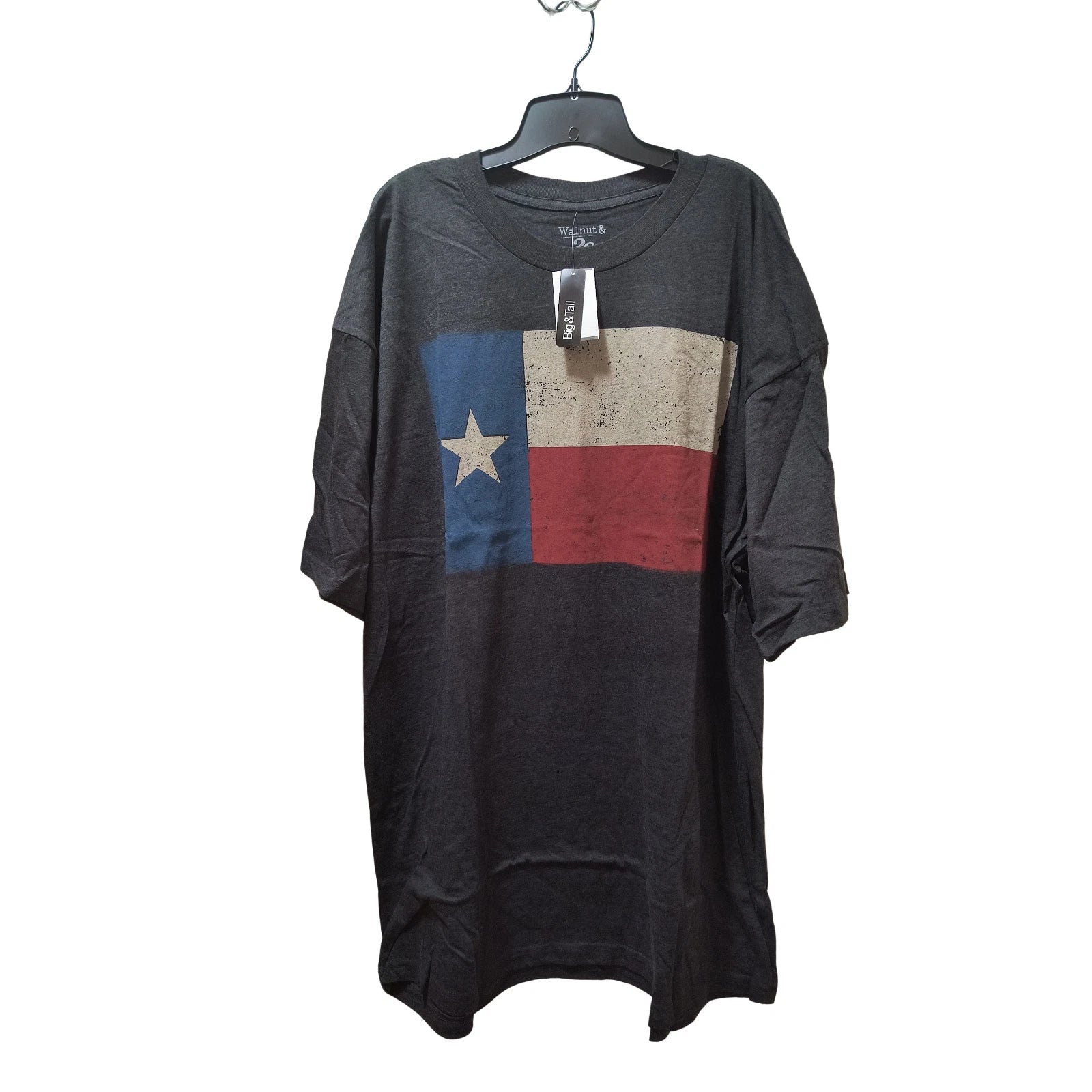 Walnut & 39th Distressed Texas Flag Graphic T-Shirt Charcoal Gray 3XLT Bioworld Unisex T-shirt, Sweatshirt, Hoodie, Long Sleeve Tee - T-Shirt, Sweatshirt, Hoodie
