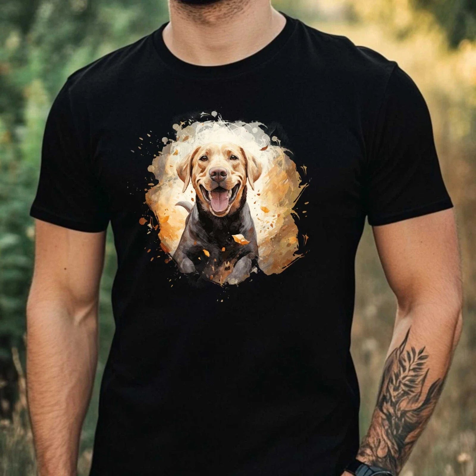 Mens Labrador Retriever Motif Cotton T-Shirt Size XS to 5XL Unisex T-shirt, Sweatshirt, Hoodie, Long Sleeve Tee - T-Shirt, Sweatshirt, Hoodie
