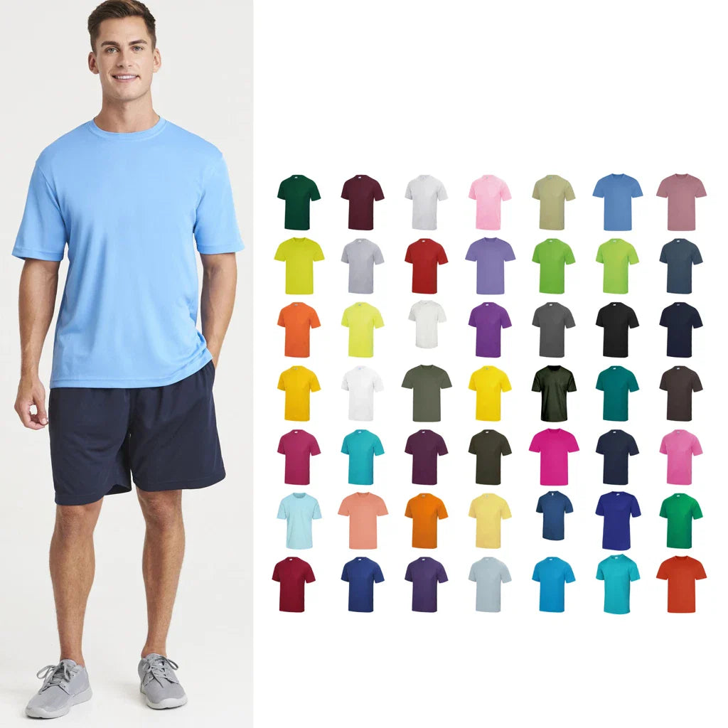 AWDis Just Cool T-Shirt - Men Polyester Gym/Summer/Sports/Running Tee Unisex T-shirt, Sweatshirt, Hoodie, Long Sleeve Tee - T-Shirt, Sweatshirt, Hoodie