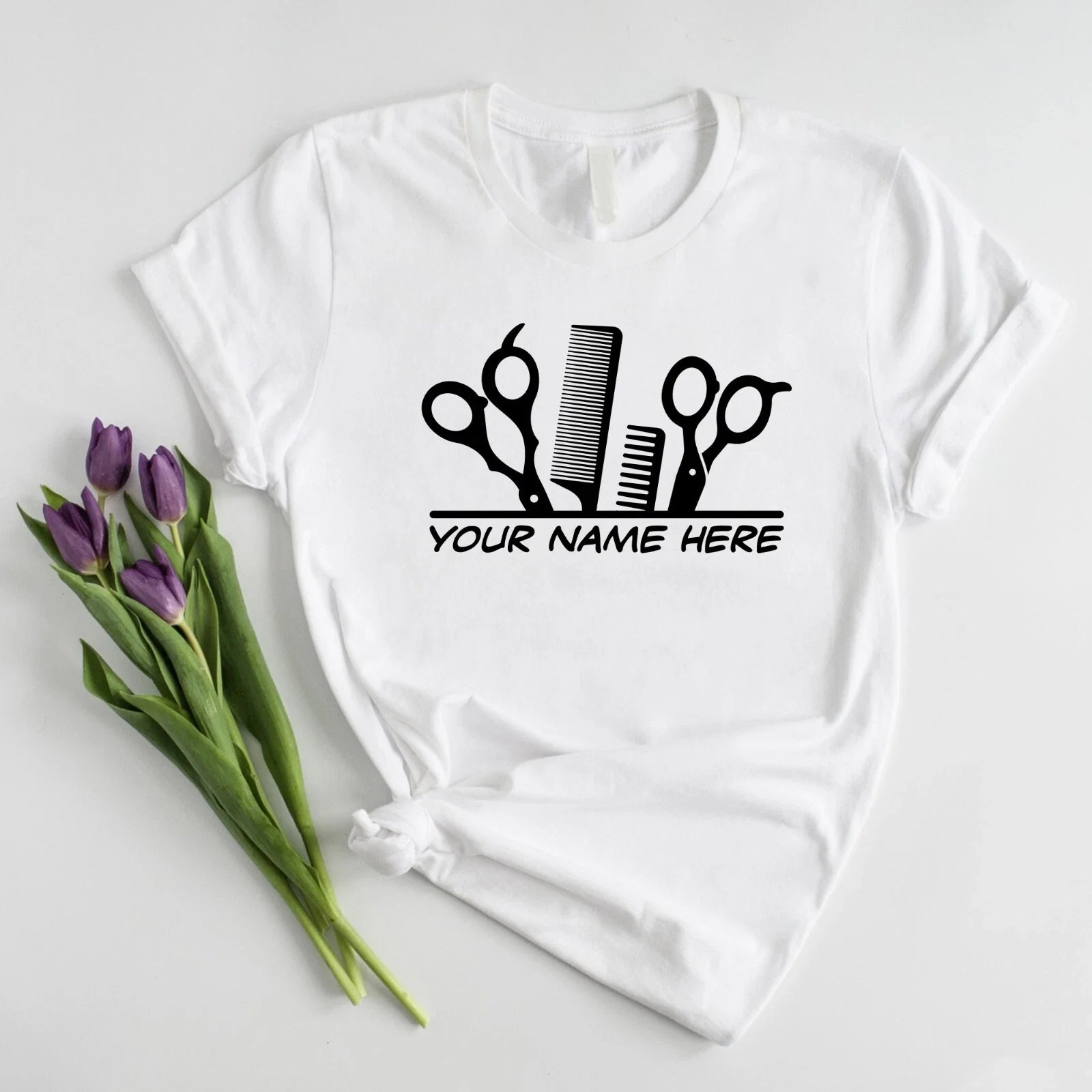 Personalized Barber Name T-Shirt, Custom Printed Hairdresser Gift Unisex Tee Top Unisex T-shirt, Sweatshirt, Hoodie, Long Sleeve Tee - T-Shirt, Sweatshirt, Hoodie