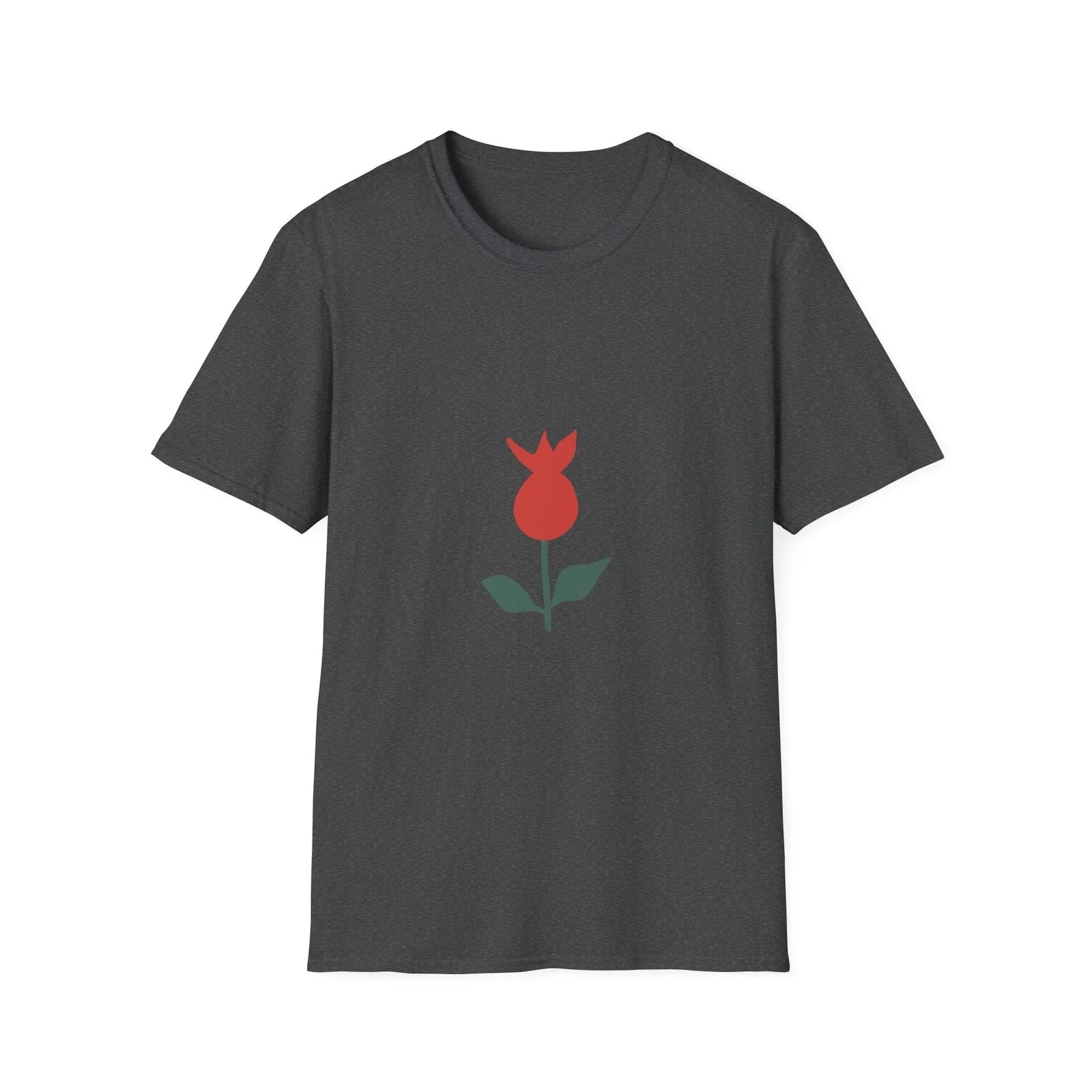 Simple Tulip Flower T Shirt Soft Breathable Cotton Minimal Graphic Casual Tee Unisex T-shirt, Sweatshirt, Hoodie, Long Sleeve Tee - T-Shirt, Sweatshirt, Hoodie