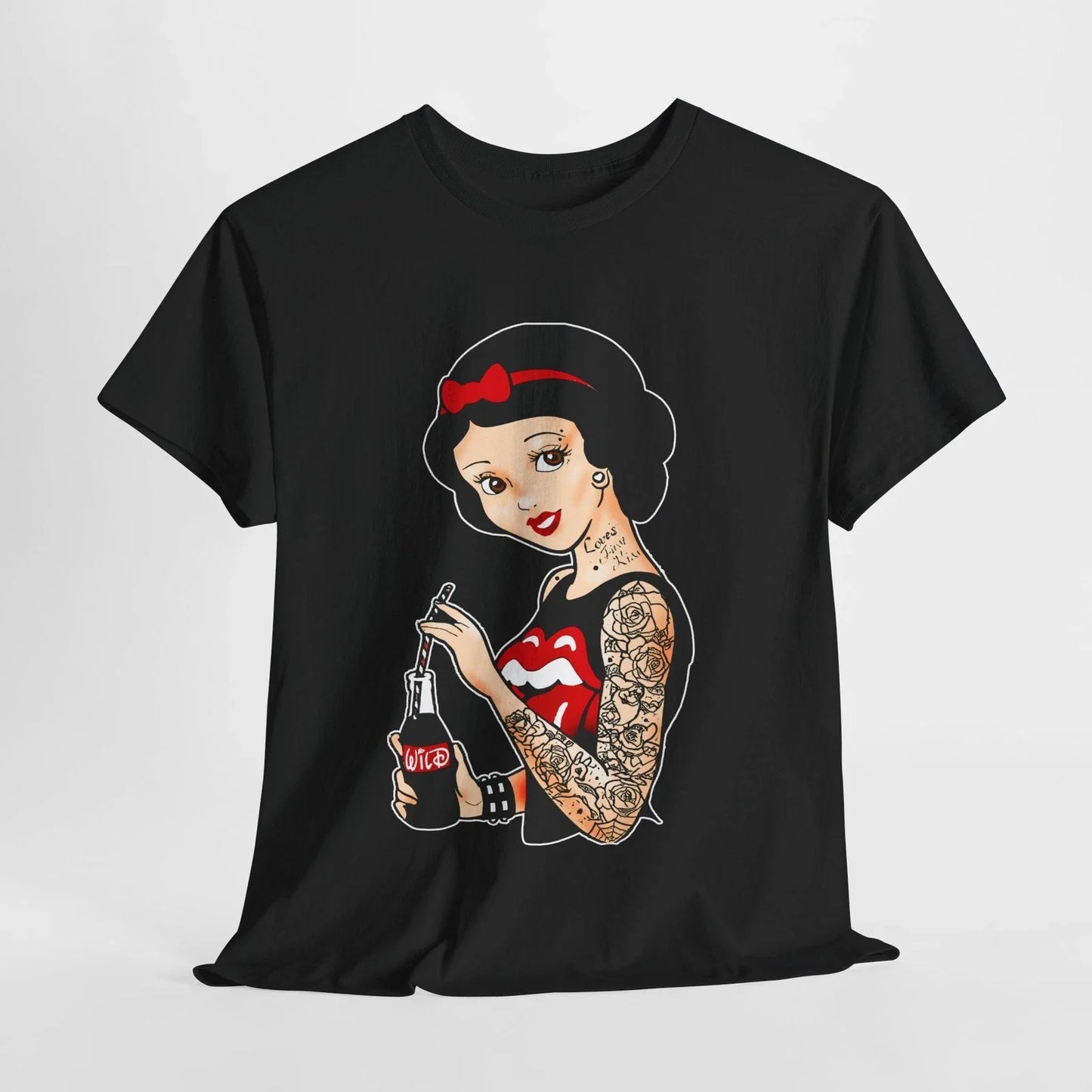 Snow White Modern Urban Unisex Tee, Punk Tattoo Piercing Shirt, Alternative Unisex T-shirt, Sweatshirt, Hoodie, Long Sleeve Tee - T-Shirt, Sweatshirt, Hoodie
