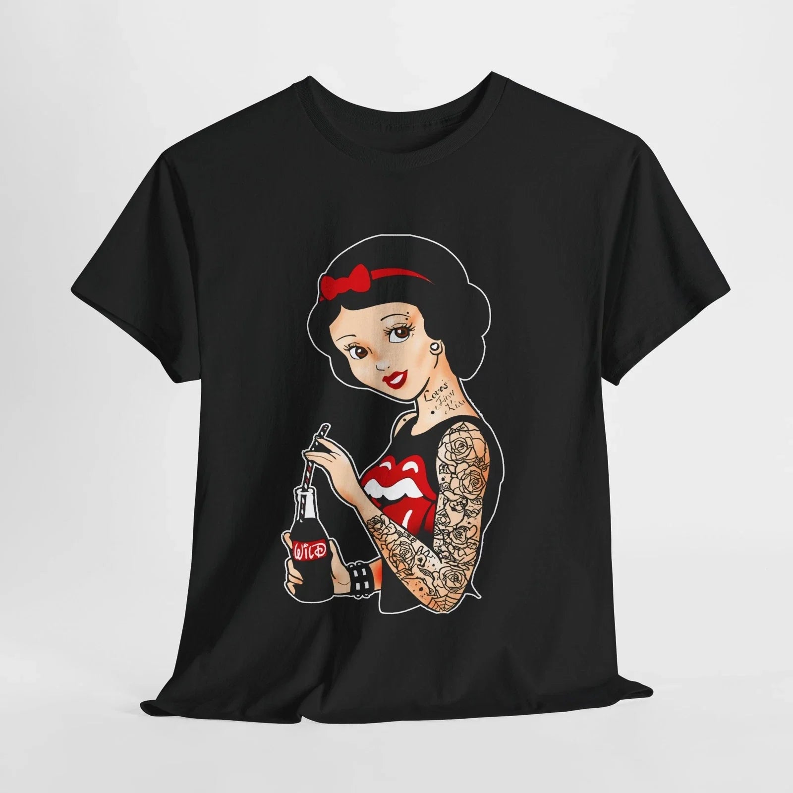 Snow White Modern Urban Unisex Tee, Punk Tattoo Piercing Shirt, Alternative Unisex T-shirt, Sweatshirt, Hoodie, Long Sleeve Tee - T-Shirt, Sweatshirt, Hoodie