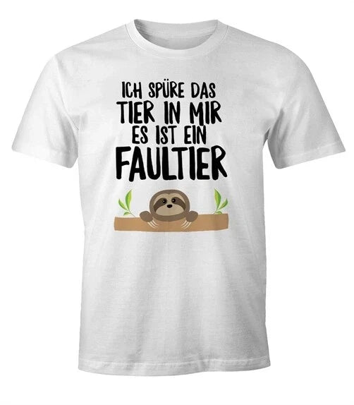 Sloth Mens T-Shirt I Feel The Animal In Me It's A Sloth Unisex T-shirt, Sweatshirt, Hoodie, Long Sleeve Tee - T-Shirt, Sweatshirt, Hoodie