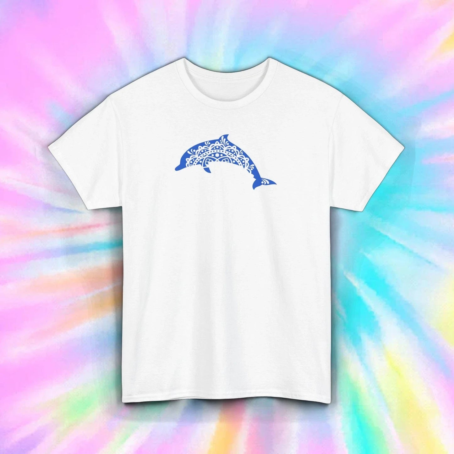 Mandala Dolphin T-Shirt Ocean Animal Beach Lover Aesthetic Gift Tee S-5XL Unisex T-shirt, Sweatshirt, Hoodie, Long Sleeve Tee - T-Shirt, Sweatshirt, Hoodie