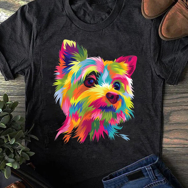 Yorkshire Terrier Funny Yorkie Pop Art Popart Dog Gift T-Shirt Unisex T-shirt, Sweatshirt, Hoodie, Long Sleeve Tee - T-Shirt, Sweatshirt, Hoodie