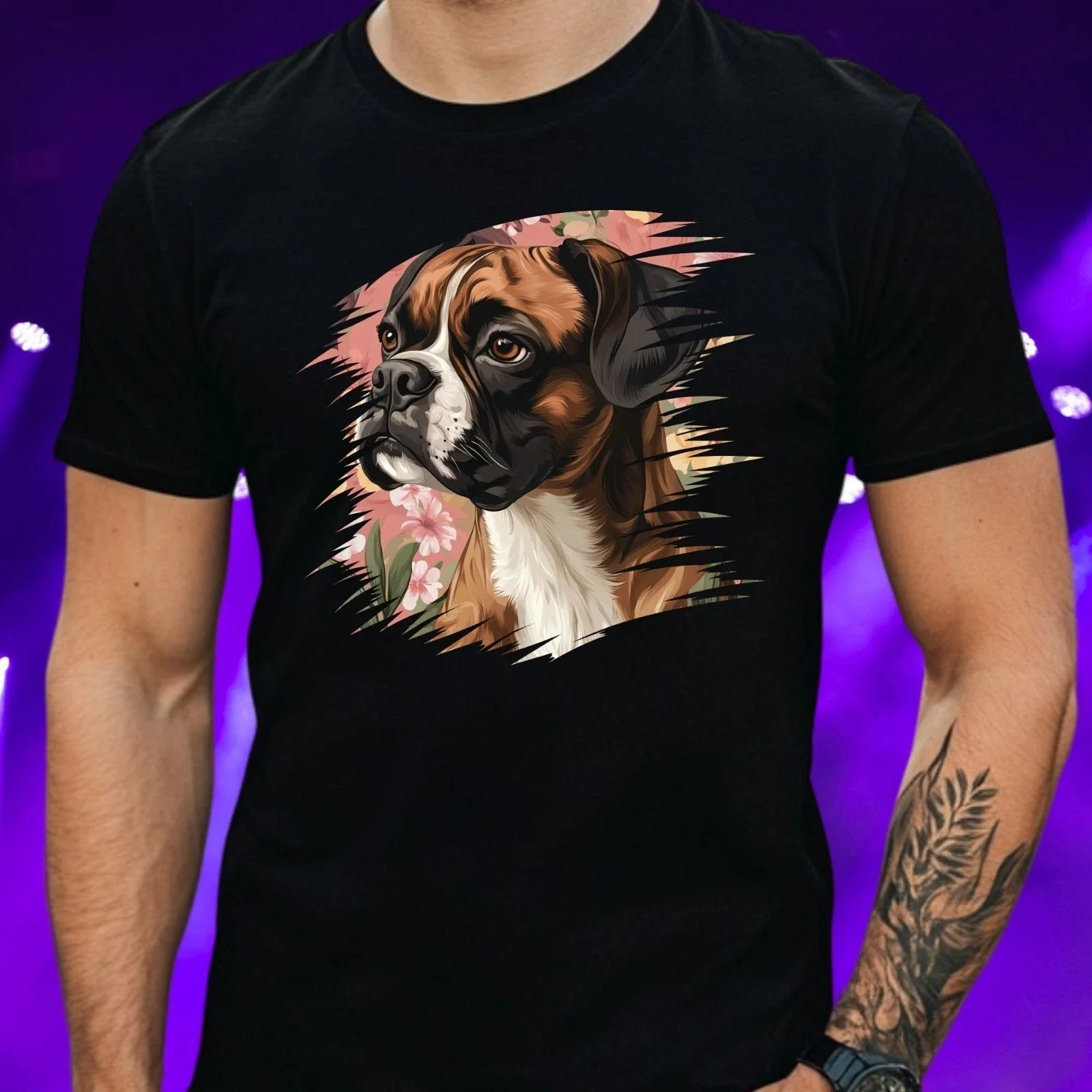 Mens Boxer Dog Print Cotton T-Shirt Size S to 5XL Unisex T-shirt, Sweatshirt, Hoodie, Long Sleeve Tee - T-Shirt, Sweatshirt, Hoodie