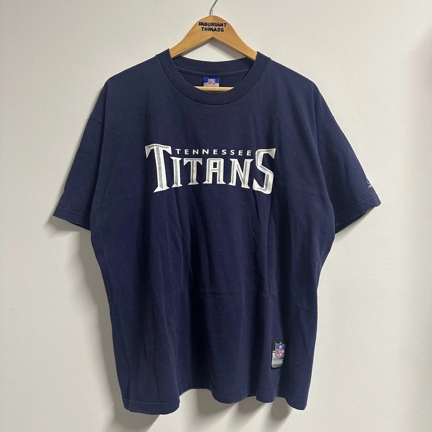 Y2K Tennessee Titans Reebok Spell Out T-shirt Navy Blue Mens Size Large Unisex T-shirt, Sweatshirt, Hoodie, Long Sleeve Tee - T-Shirt, Sweatshirt, Hoodie