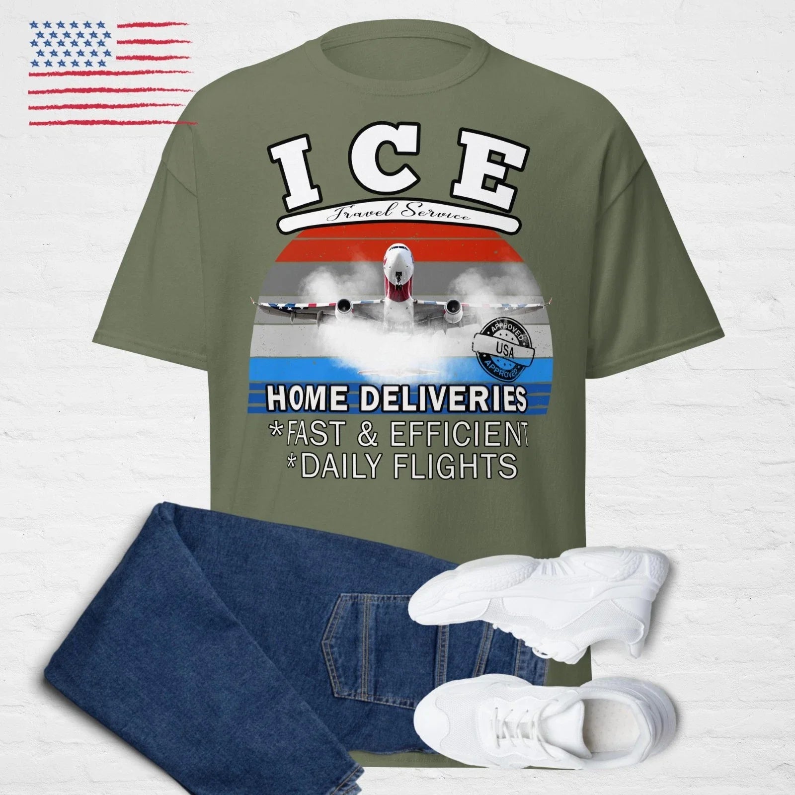 Funny ICE Shirt ICE Travel Service Immigration, Border Patrol T-Shirt Trump MAGA Unisex T-shirt, Sweatshirt, Hoodie, Long Sleeve Tee - T-Shirt, Sweatshirt, Hoodie