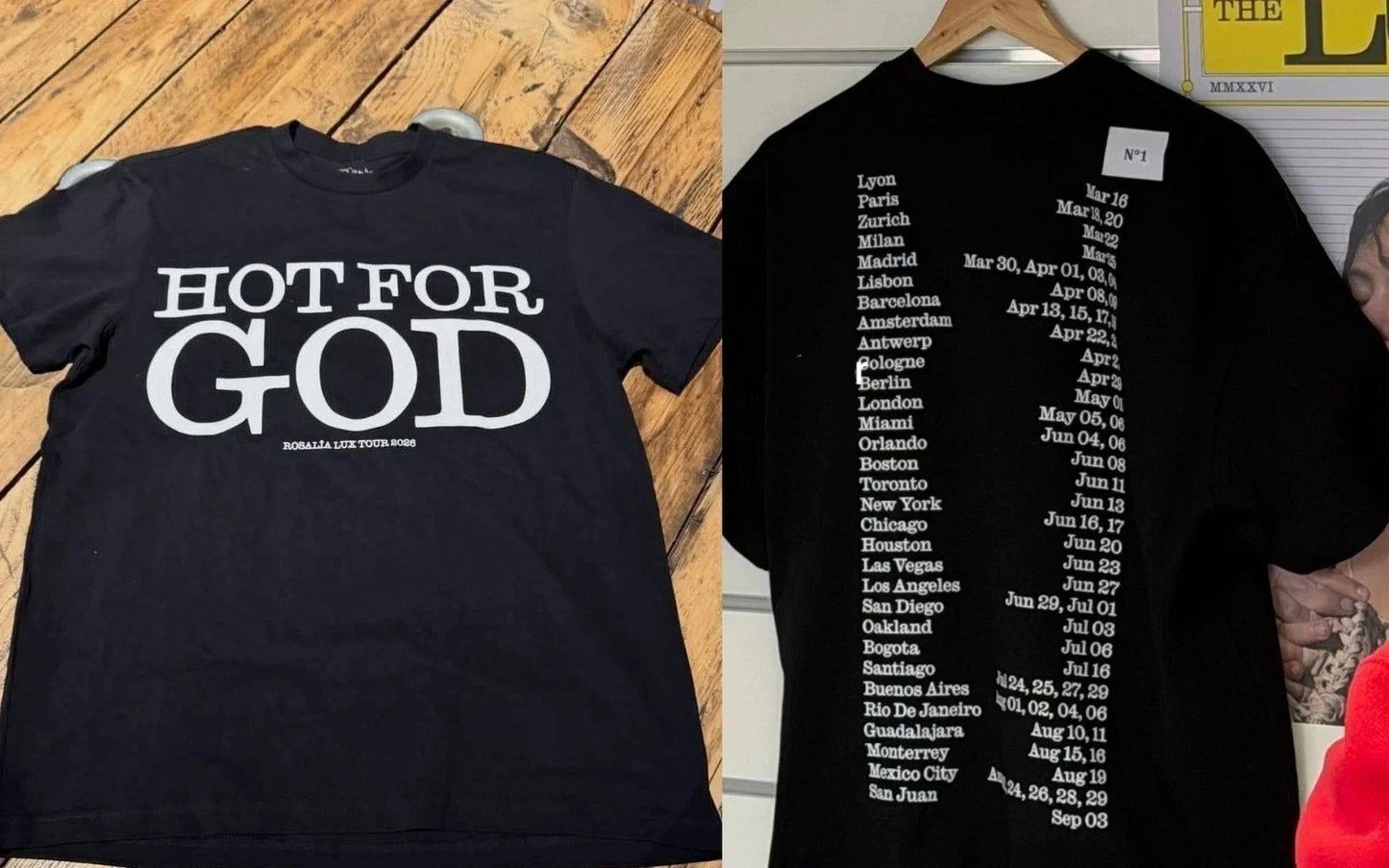 Rosalia Merch The Lux Tour 2026 Hot For God T-Shirt Unisex T-shirt, Sweatshirt, Hoodie, Long Sleeve Tee - T-Shirt, Sweatshirt, Hoodie
