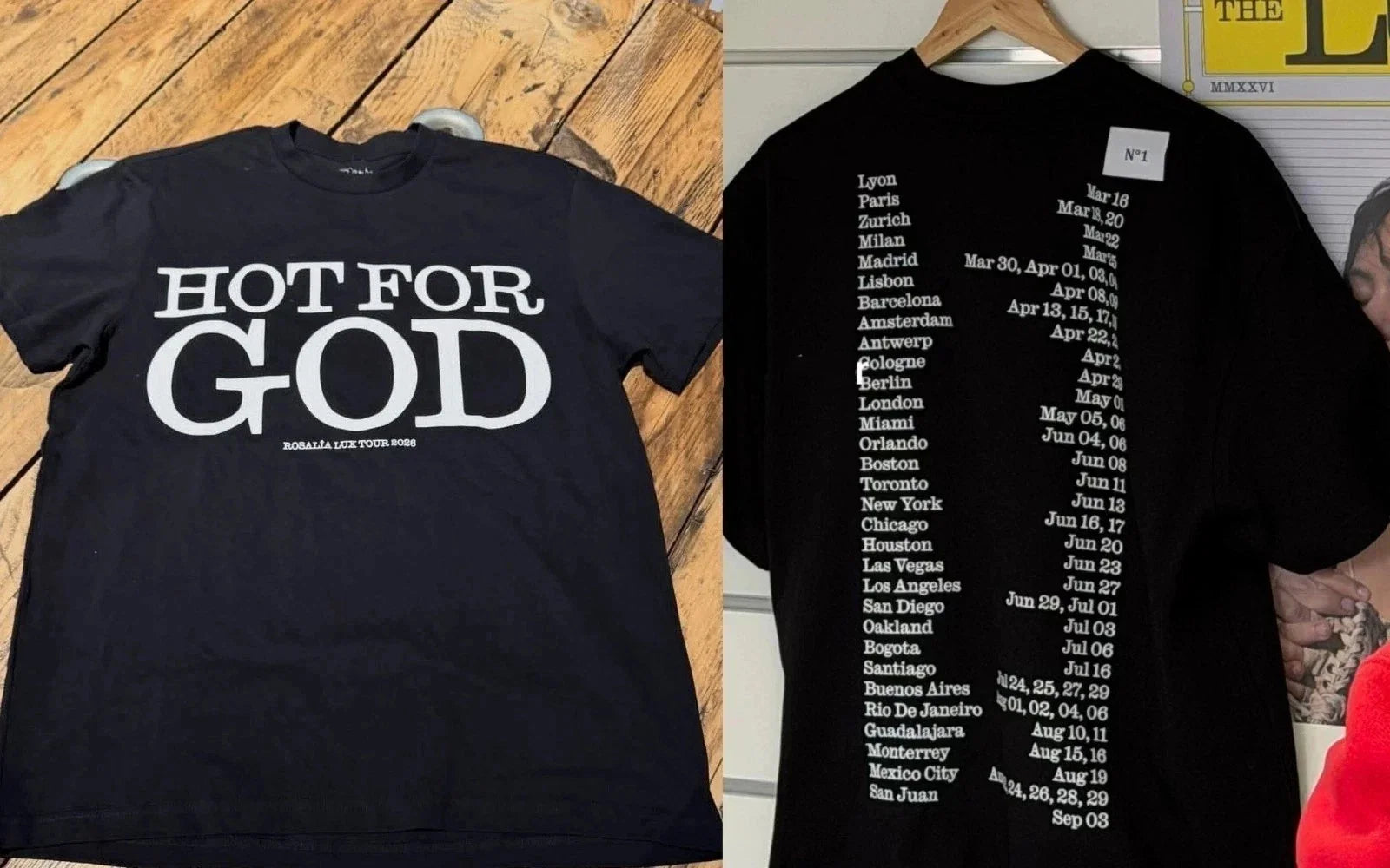 Rosalia Merch The Lux Tour 2026 Hot For God T-Shirt Unisex T-shirt, Sweatshirt, Hoodie, Long Sleeve Tee - T-Shirt, Sweatshirt, Hoodie