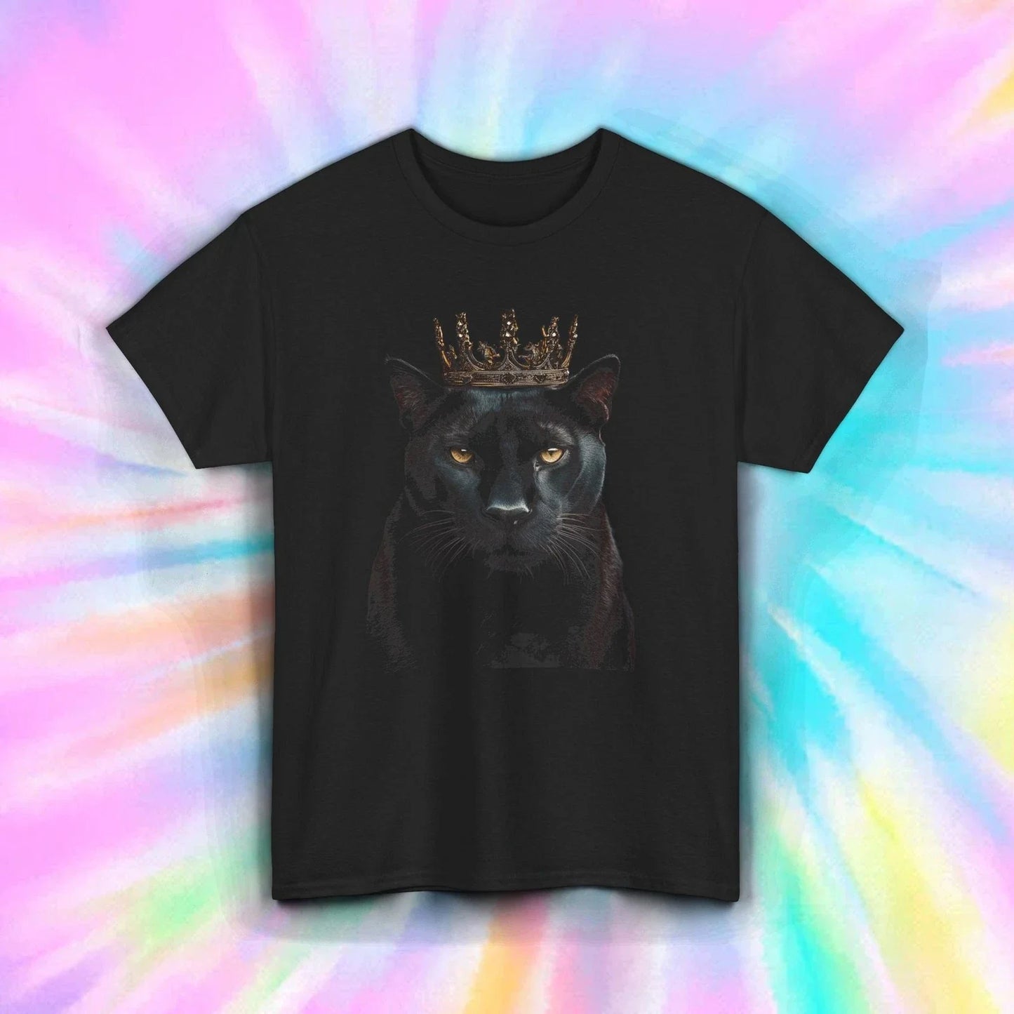 Panther With Crown Shirt Black Cat Royal King Jungle Wild Animal Graphic Tee Unisex T-shirt, Sweatshirt, Hoodie, Long Sleeve Tee - T-Shirt, Sweatshirt, Hoodie