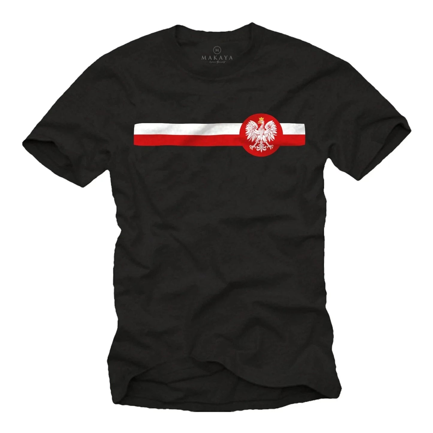 Mens T-Shirt - Poland Flag Football Theme - Eagle Polska Polish Design Unisex T-shirt, Sweatshirt, Hoodie, Long Sleeve Tee - T-Shirt, Sweatshirt, Hoodie