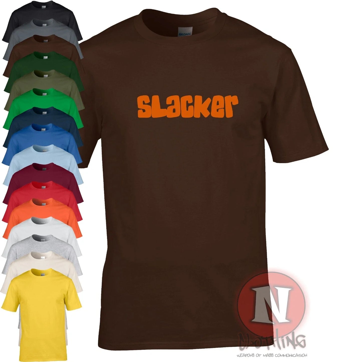 T-Shirt SLACKER Chill Festival Pub Drinkers Slogan Lazy Tee Teeshirt Unisex T-shirt, Sweatshirt, Hoodie, Long Sleeve Tee - T-Shirt, Sweatshirt, Hoodie