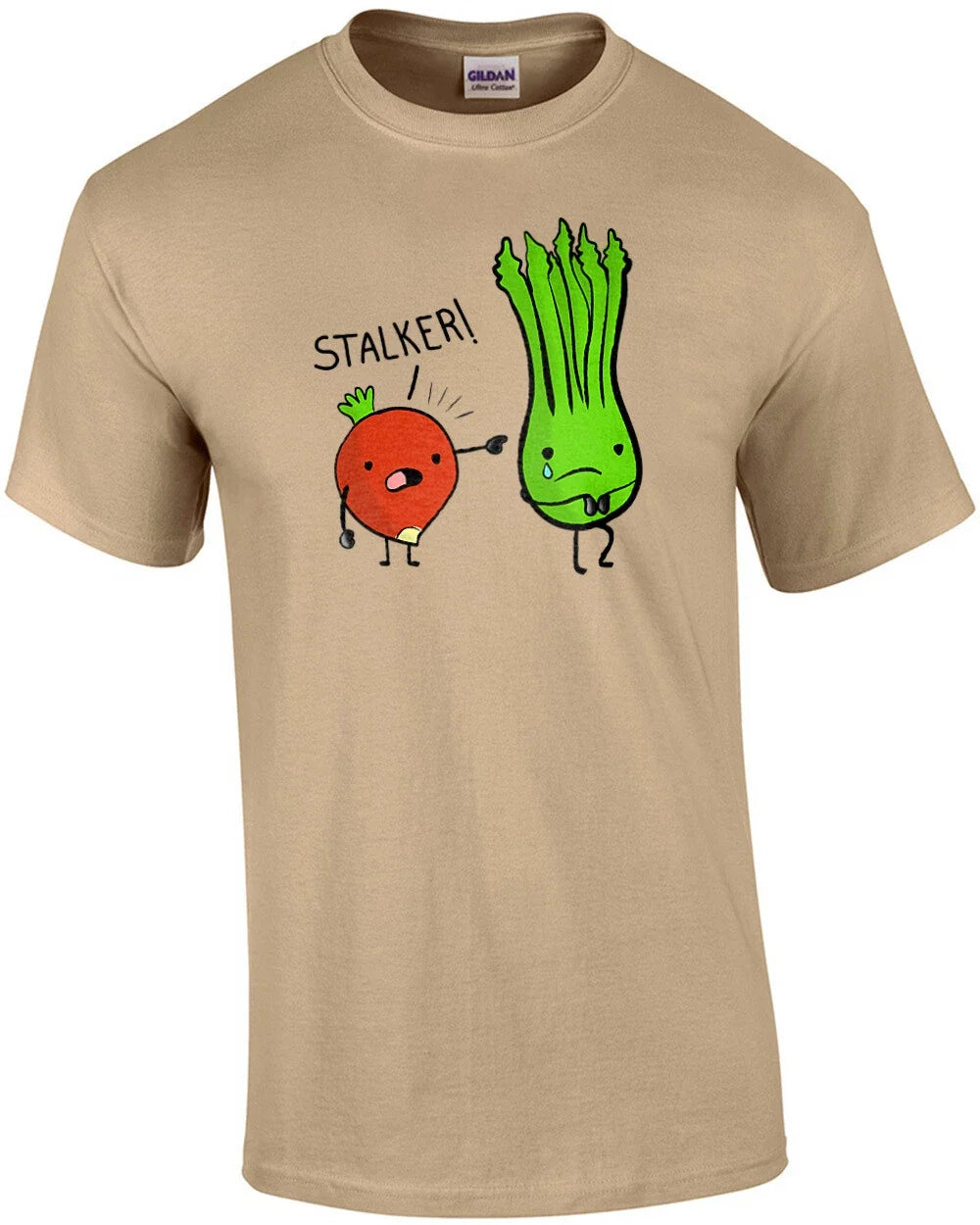 Stalker - Beet and Celery food pun t-shirt Unisex T-shirt, Sweatshirt, Hoodie, Long Sleeve Tee - T-Shirt, Sweatshirt, Hoodie