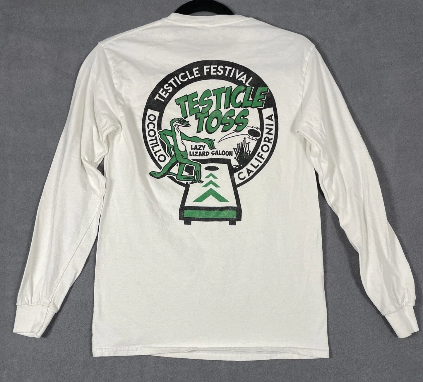 Testicle Festival testicle toss long sleeve t shirt Lazy Lizard Saloon Ocotillo Unisex T-shirt, Sweatshirt, Hoodie, Long Sleeve Tee - T-Shirt, Sweatshirt, Hoodie