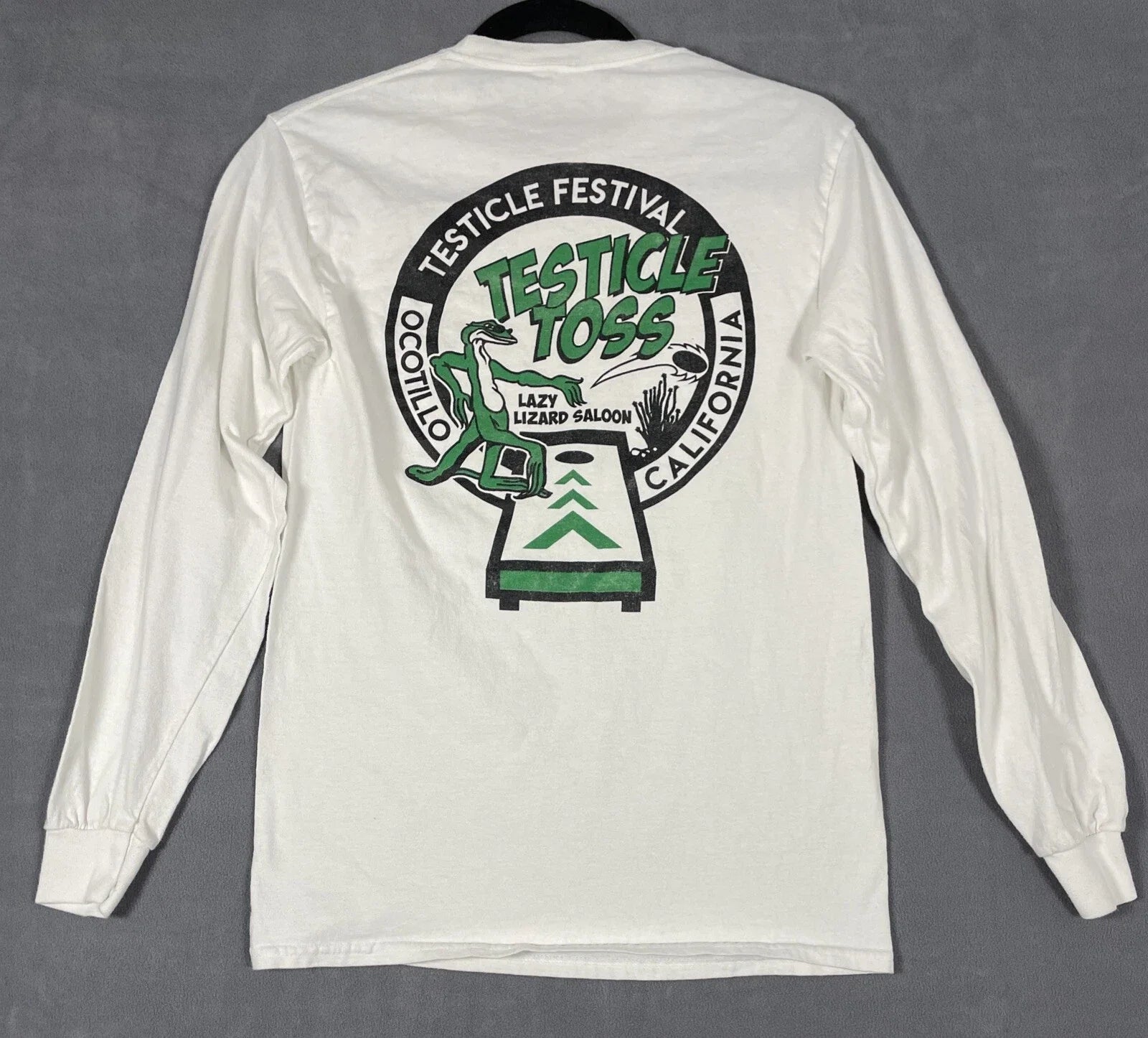 Testicle Festival testicle toss long sleeve t shirt Lazy Lizard Saloon Ocotillo Unisex T-shirt, Sweatshirt, Hoodie, Long Sleeve Tee - T-Shirt, Sweatshirt, Hoodie
