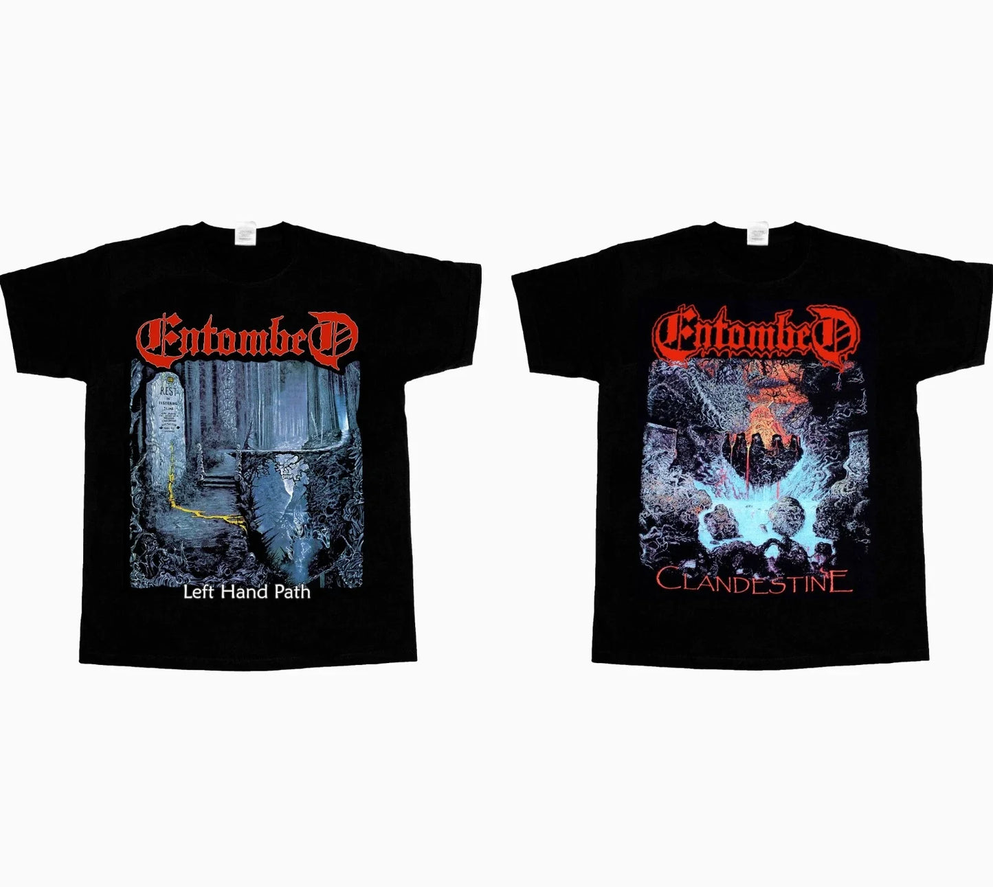 ENTOMBED LEFT HAND PATH CLANDESTINE SHORT - LONG SLEEVE NEW BLACK T-SHIRT 345XL Unisex T-shirt, Sweatshirt, Hoodie, Long Sleeve Tee - T-Shirt, Sweatshirt, Hoodie