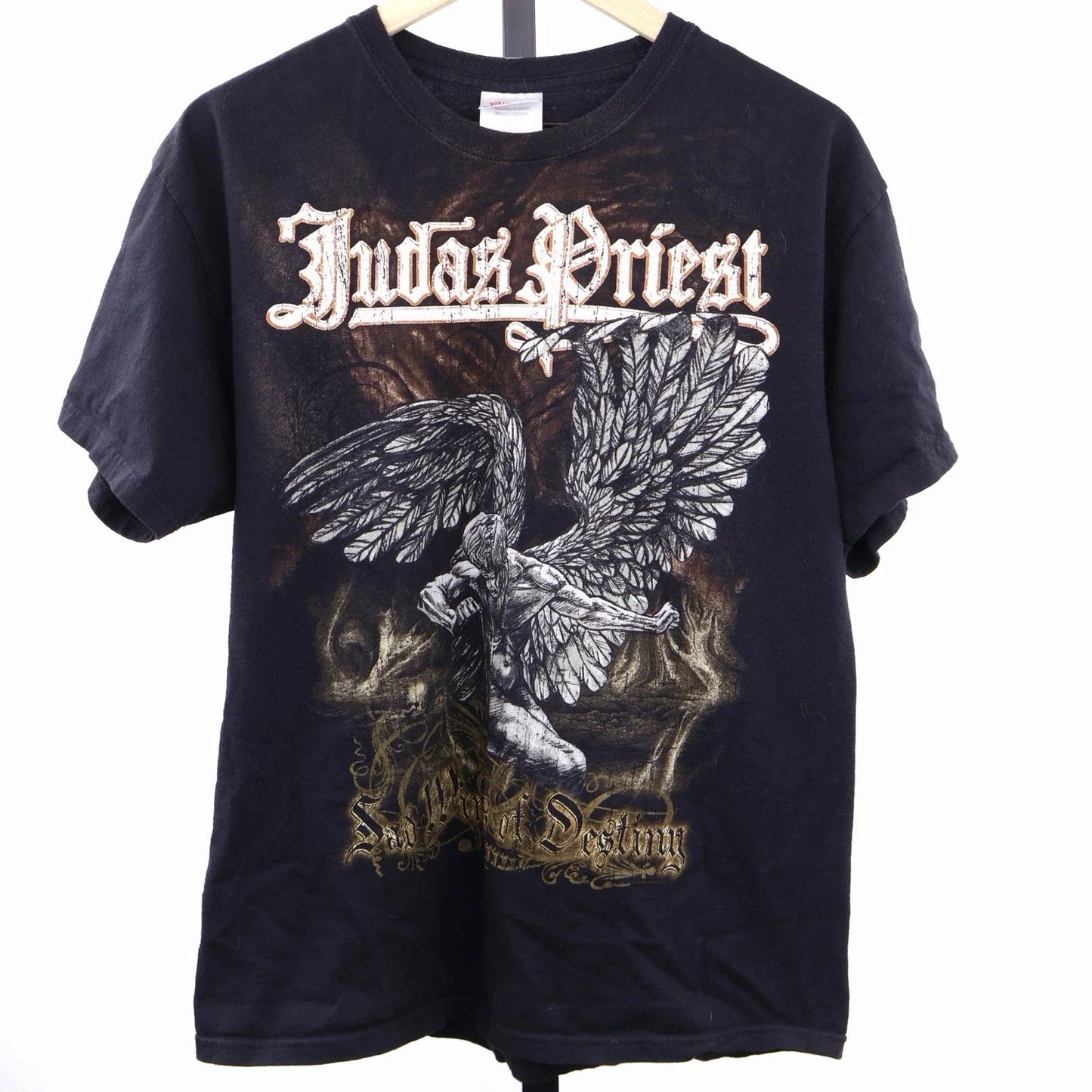 Vintage Y2K Judas Priest Sad Wings Of Destiny Shirt L Tie Dye Hanes Heavyweight Unisex T-shirt, Sweatshirt, Hoodie, Long Sleeve Tee - T-Shirt, Sweatshirt, Hoodie
