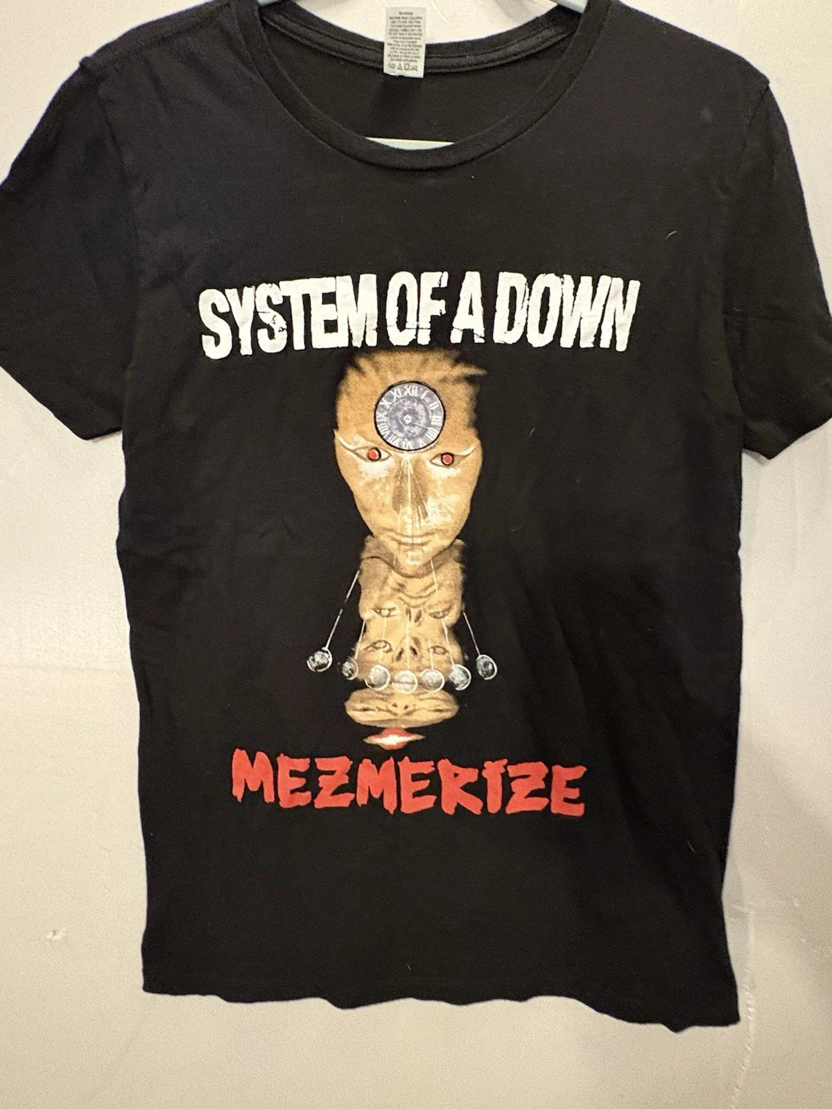 System of a Down Mezmerize Heavy Metal Band T-Shirt Size Large Black Pacific Tag Unisex T-shirt, Sweatshirt, Hoodie, Long Sleeve Tee - T-Shirt, Sweatshirt, Hoodie