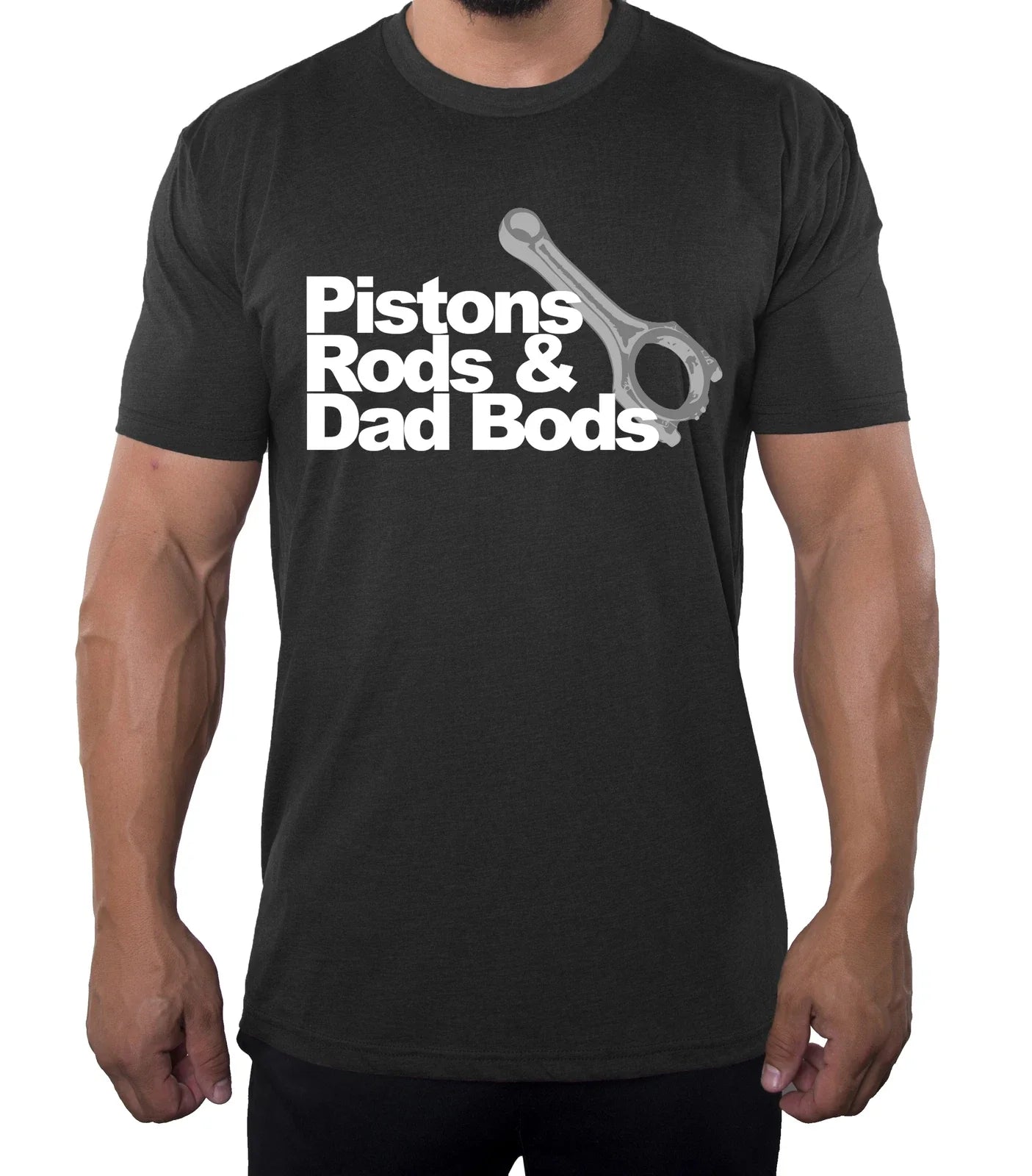Piston Rods & Dad Bods Simple Illustration  Shirts, Best Cool Shirts for Dad! Unisex T-shirt, Sweatshirt, Hoodie, Long Sleeve Tee - T-Shirt, Sweatshirt, Hoodie